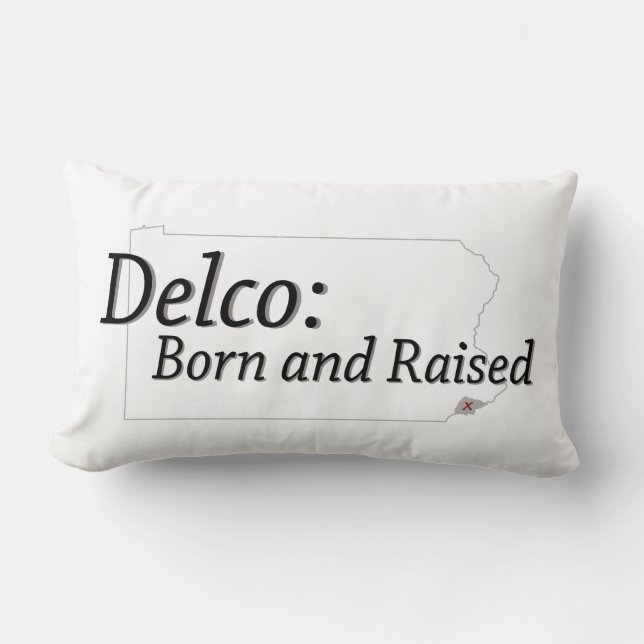 Coussin Rectangle Delco Né et élevé (Recto)