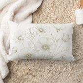 Coussin Rectangle Delicate Cosmos Bouquet Line Art Grace (Couverture)