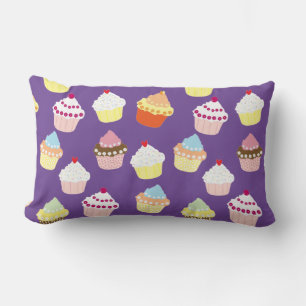 Coussin Rectangle Délicieux Décor Cupcakes Lumbar Pillo