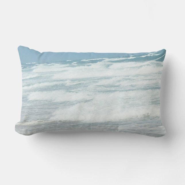 Coussin Rectangle Delray Beach Surf le long de la côte (Recto)
