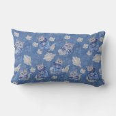 Coussin Rectangle Denim Jean poches, chatons et dentelle (Verso)