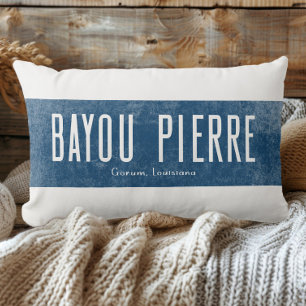 Coussin Rectangle Denim Look Bayou Pierre Louisiana State