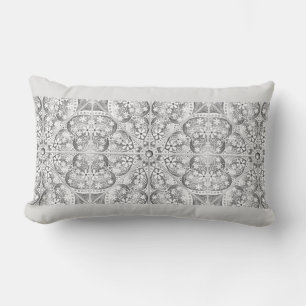 Coussin Rectangle Dentelle en céramique Gris
