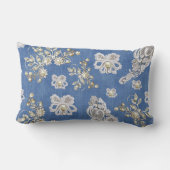 Coussin Rectangle Dentelles et perles texturées Denim (Verso)