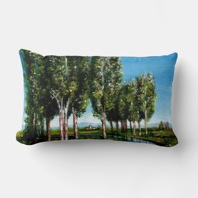 COUSSIN RECTANGLE DES OISEAUX EN TOSCANE (Recto)