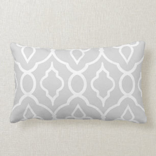Coussin Rectangle Des ornements modernes et élégants en gris clair