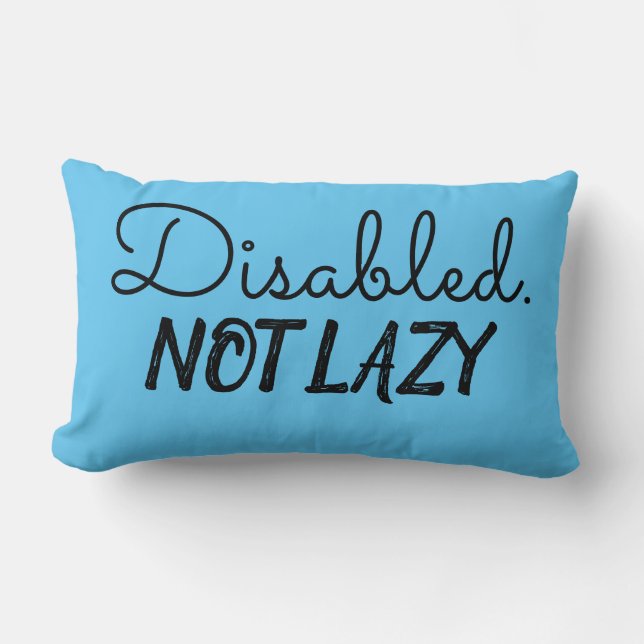 Coussin Rectangle Désactivé. Pas Lazy. (Recto)