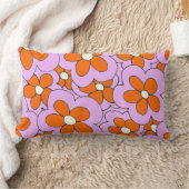 Coussin Rectangle Design à la main orange et rose (Couverture)