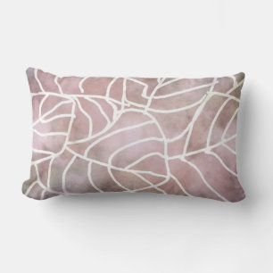 Coussin Rectangle Design abstrait de feuilles d'art cool