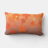 Coussin Rectangle Design d'automne avec feuilles d'érable et effet b (Verso)