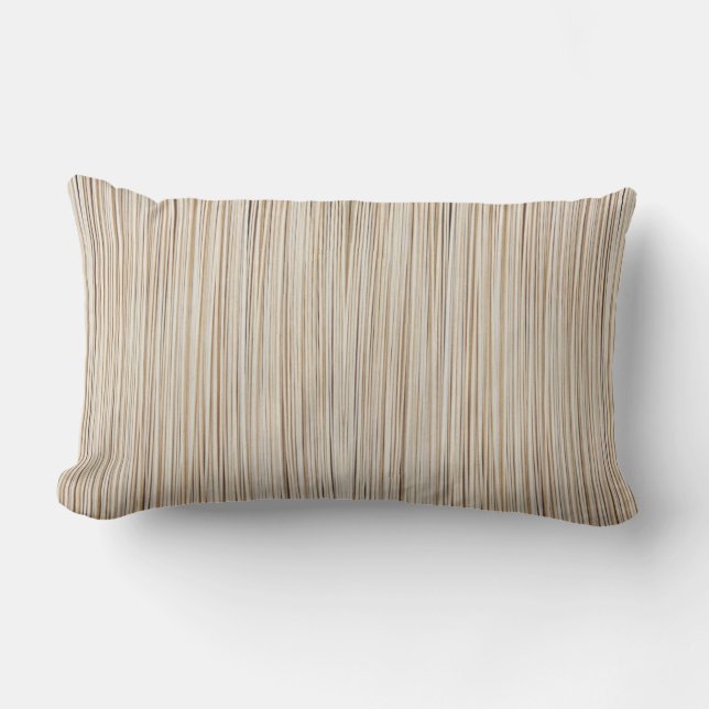 Coussin Rectangle Design de lignes brunes abstraites (Recto)