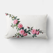 Coussin Rectangle Design élégant de la branche rose rose (Recto)