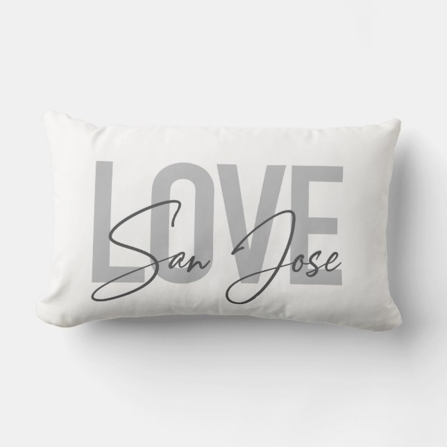 Coussin Rectangle Design moderne, simple, chic, cool Love San Jose (Recto)