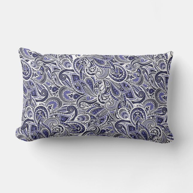 Coussin Rectangle Design motif bleu pâle (Recto)