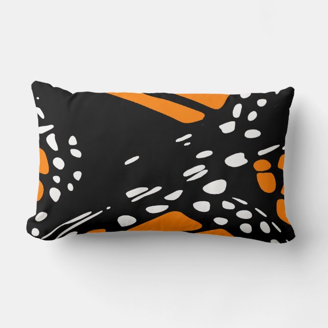 Coussin Rectangle Design papillon Monarque Abstrait (Recto)