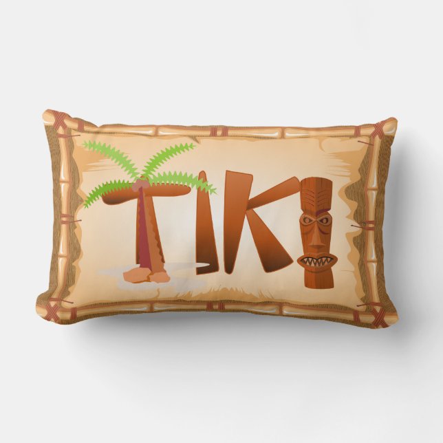 Coussin Rectangle Design Tiki (Recto)