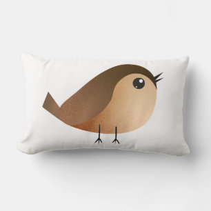 Coussin Rectangle Dessin Animé d'Oiseau Moineau