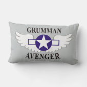 Coussin Rectangle Dessin avion Grumman Avenger (Verso)
