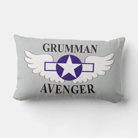 Coussin Rectangle Dessin avion Grumman Avenger (Verso)