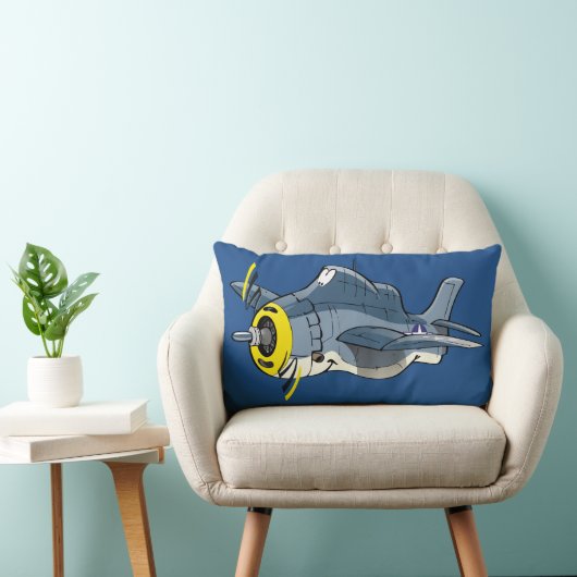 Coussin Rectangle Dessin avion Grumman Avenger (Chaise)