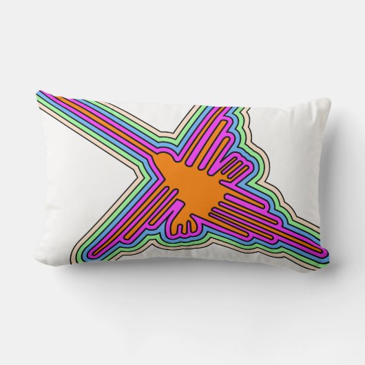 Coussin Rectangle Dessin de Nazca Hummingbird Pérou (Verso)