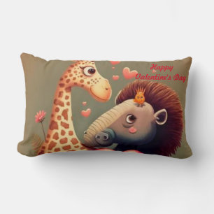 Coussin Rectangle Dessin de Saint Valentin sur mesure