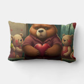 Coussin Rectangle Dessin de Saint Valentin sur mesure (Verso)