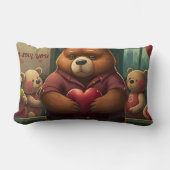 Coussin Rectangle Dessin de Saint Valentin sur mesure (Recto)