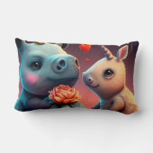 Coussin Rectangle Dessin de Saint Valentin sur mesure (Verso)