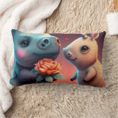 Coussin Rectangle Dessin de Saint Valentin sur mesure (Couverture)