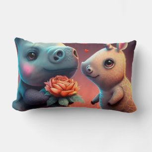 Coussin Rectangle Dessin de Saint Valentin sur mesure