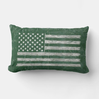 Coussin Rectangle Dessin du drapeau américain sur tableau noir (dess