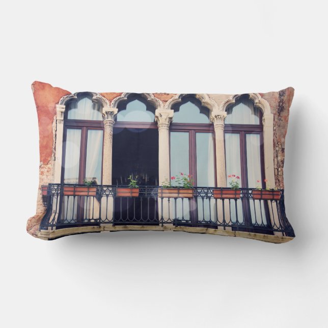 Coussin Rectangle Destinations | Bâtiment rustique de Venise (Recto)