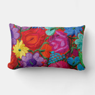 Coussin Rectangle Détail du textile floral broderie traditionnel