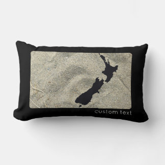 COUSSIN RECTANGLE DÉTENDEZ-VOUS PLAGE DE SABLE NOIR ZÉLANDE NZ KIWIA