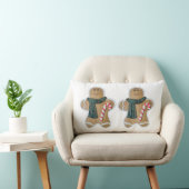 Coussin Rectangle Deux biscuits de bonhomme de neige Cuisine (Chaise)