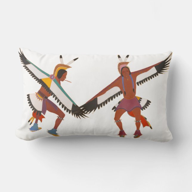 Coussin Rectangle Deux danseurs d'aigle (Recto)