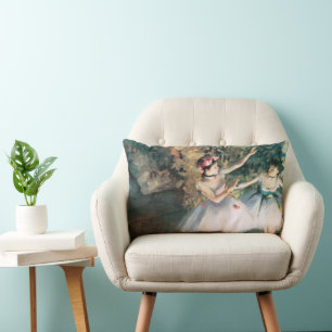 Coussin Rectangle Deux danseuses sur une scène par Edgar Degas, Art 