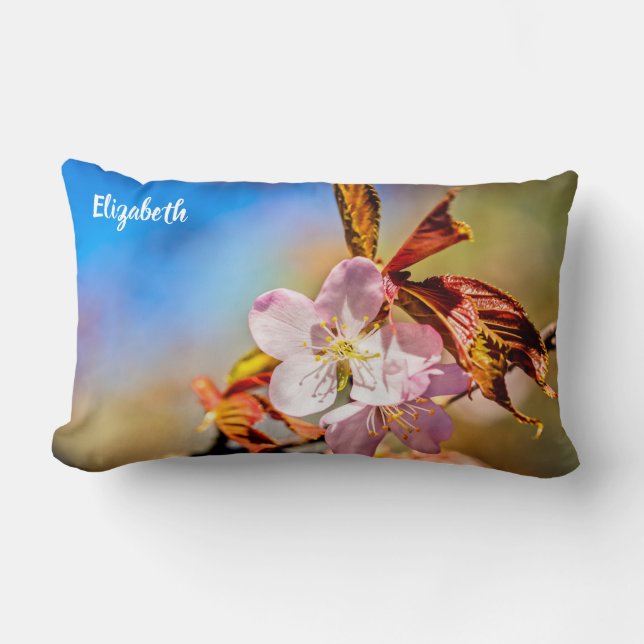Coussin Rectangle Deux fleurs de cerisier Sakura (Recto)