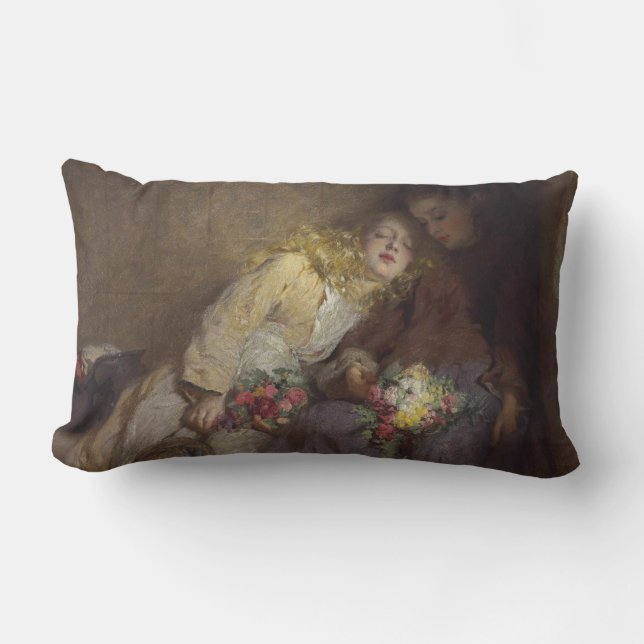 Coussin Rectangle Deux jeunes filles rentrant chez elles (Recto)