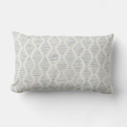 Coussin Rectangle Diamant Géométrique Bohème Côtier Bleu Poussiéreux