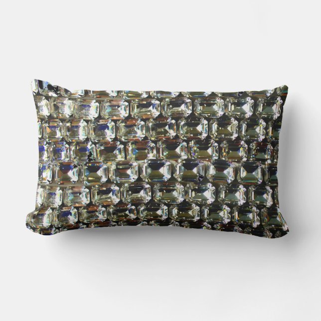 Coussin Rectangle Diamants, élégante pierre vintage motif (Recto)