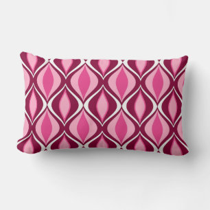 Coussin Rectangle Diamants modernes du milieu du siècle, Bourgogne e