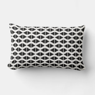 Coussin Rectangle Diamants Noirs Imprimé Abstrait Minimaliste