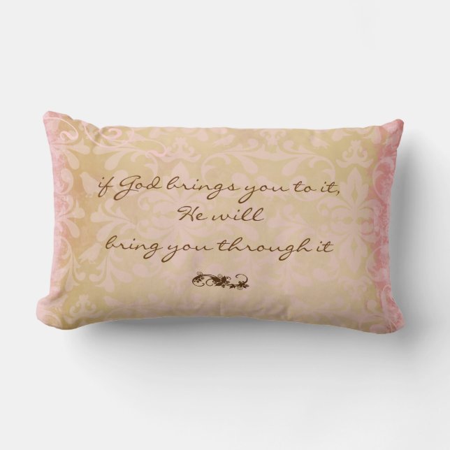 Coussin Rectangle Dieu et carreau de citation de foi (Recto)