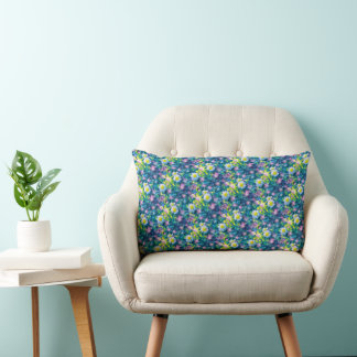 Coussin Rectangle Digital Nature Floral, Daisy Blues