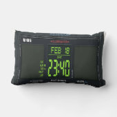 Coussin Rectangle  Digital Watch Face Lumbar Pillow (Verso)
