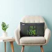 Coussin Rectangle  Digital Watch Face Lumbar Pillow (Chaise)