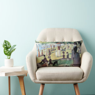Coussin Rectangle Dimanche après-midi, Île de la Grande Jatte de Seu