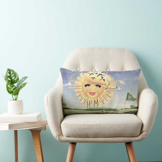 COUSSIN RECTANGLE DIMANCHE GOLF ! (Chaise)